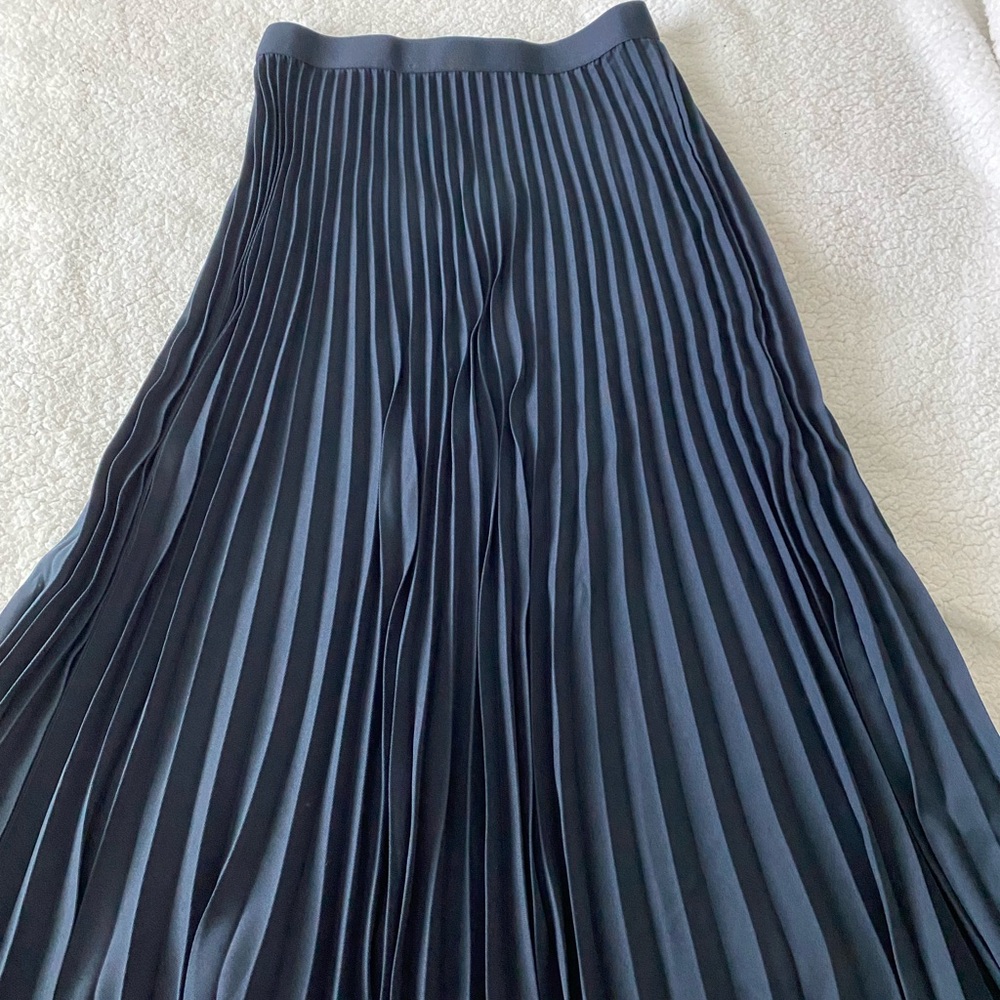 Elegant Navy Pleated Skirt